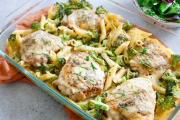 Asiago Garlic Baked Penne
