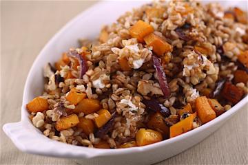 Farro, Roasted Squash, and Date Salad