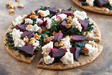 Kale and Beet Pita Pizza