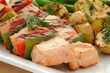 Lemon and Dill Salmon Kebabs