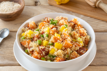 Quinoa Salad with Sweet Potatoes & Peppers