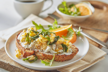 Scrambled Egg and Ricotta Tartines