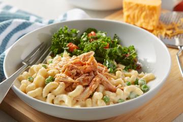 Stovetop Mac and Cheese with Hot Chicken