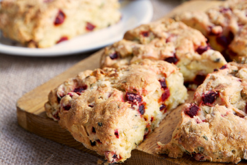 Raspberry Cream Scones