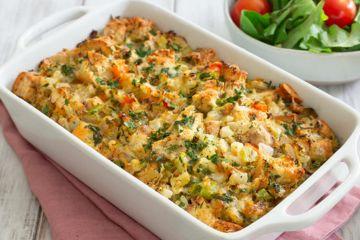 Flexible Bread and Veggie Casserole