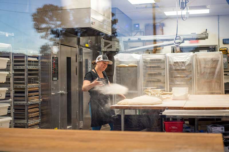 Co-op bakery bread making